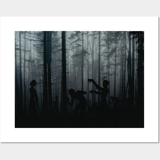 Zombies in the Forest Wall Art by Full Moon